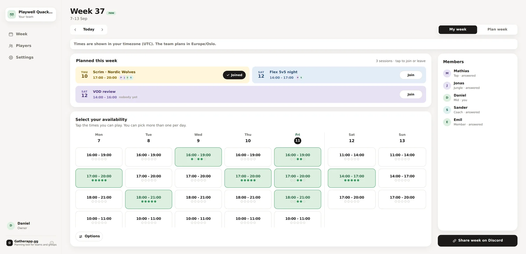 Gatherapp.gg screenshot