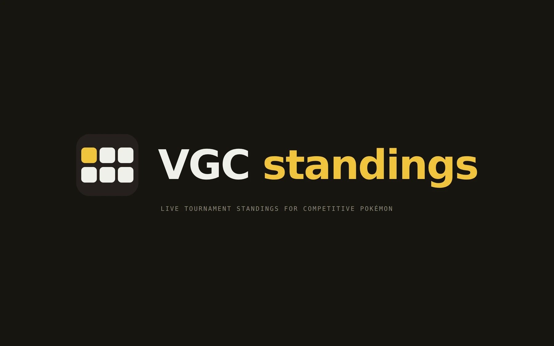 VGC Standings